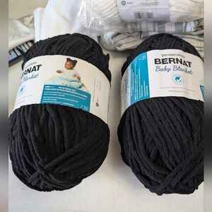 Bernat Baby Blanket Yarn -licorice (2 Skeins)-2 Skeins- NEW